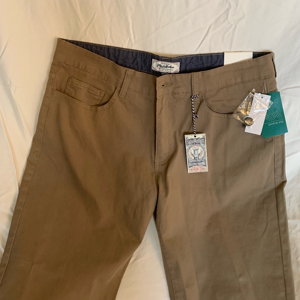 Men's Flag & Anthem Nashville Straight Khaki Chino, 35 x 32